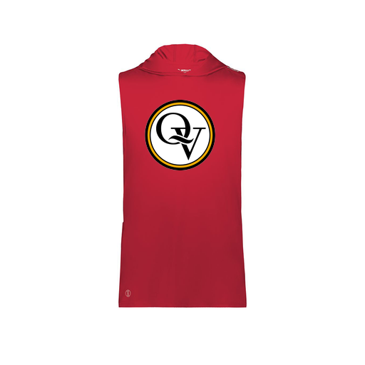[222590.083.XS-LOGO2] Men's CoolDry Sleeveless Hoodie (Adult XS, Red, Logo 2)