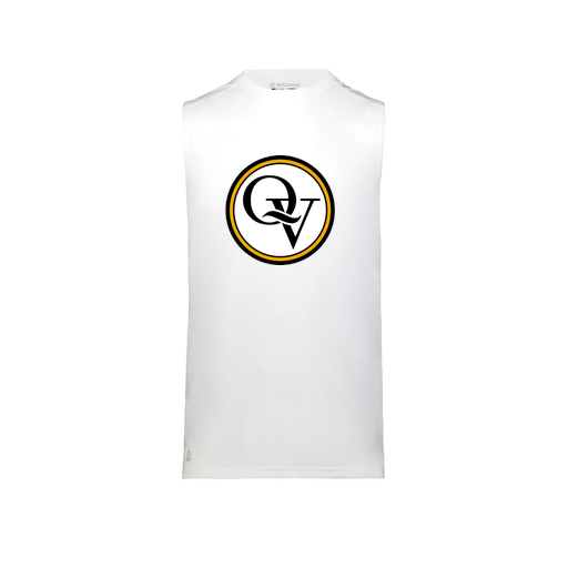 [222593.005.S-LOGO2] Men's CoolDry TankTop (Adult S, White, Logo 2)