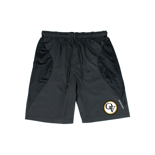 [CUS-DFW-SHOR-PER-CRV-BLK-YXXS-LOGO2] Shorts (Curve Shorts) (Youth XXS, Black, Logo 2)