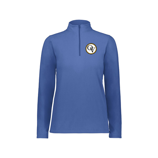 [6864.060.XS-LOGO2] Ladies MicroFleece 1/4 Zip Pullover (Female Adult XS, Royal, Logo 2)