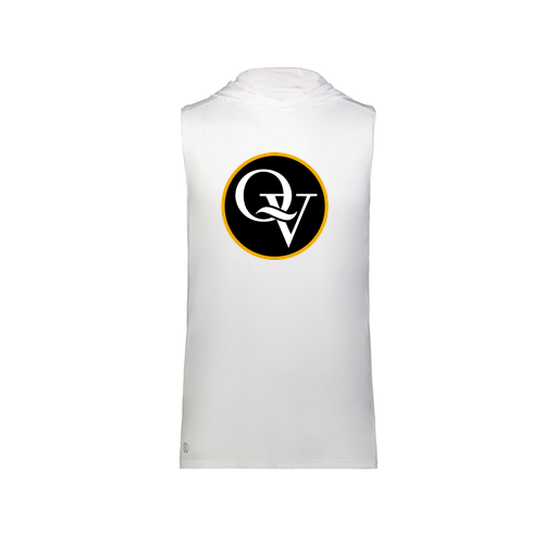 [222590.005.XS-LOGO1] Men's CoolDry Sleeveless Hoodie (Adult XS, White, Logo 1)