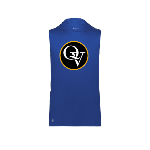 [222590.060.XS-LOGO1] Men's CoolDry Sleeveless Hoodie (Adult XS, Royal, Logo 1)