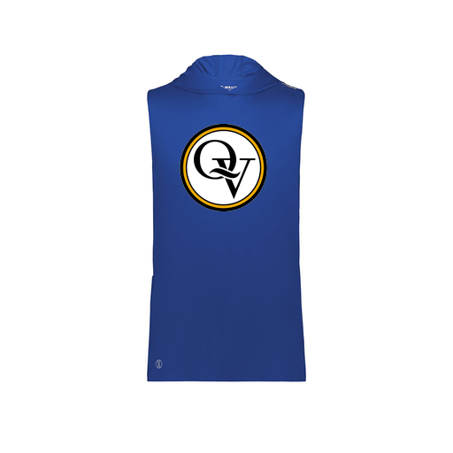 [222590.060.XS-LOGO2] Men's CoolDry Sleeveless Hoodie (Adult XS, Royal, Logo 2)