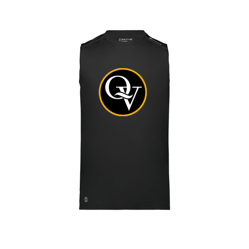 [222593.080.S-LOGO1] Men's CoolDry TankTop (Adult S, Black, Logo 1)